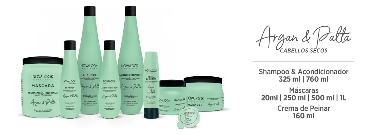 Imagen 2 de Mascara De Argan Y Palta Hidratacion Novalook 250ml