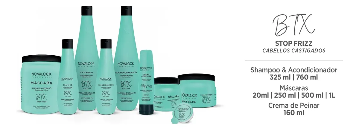 Imagen 2 de Mascara De Btx Botox Stop Frizz Hidratacion Novalook 250ml