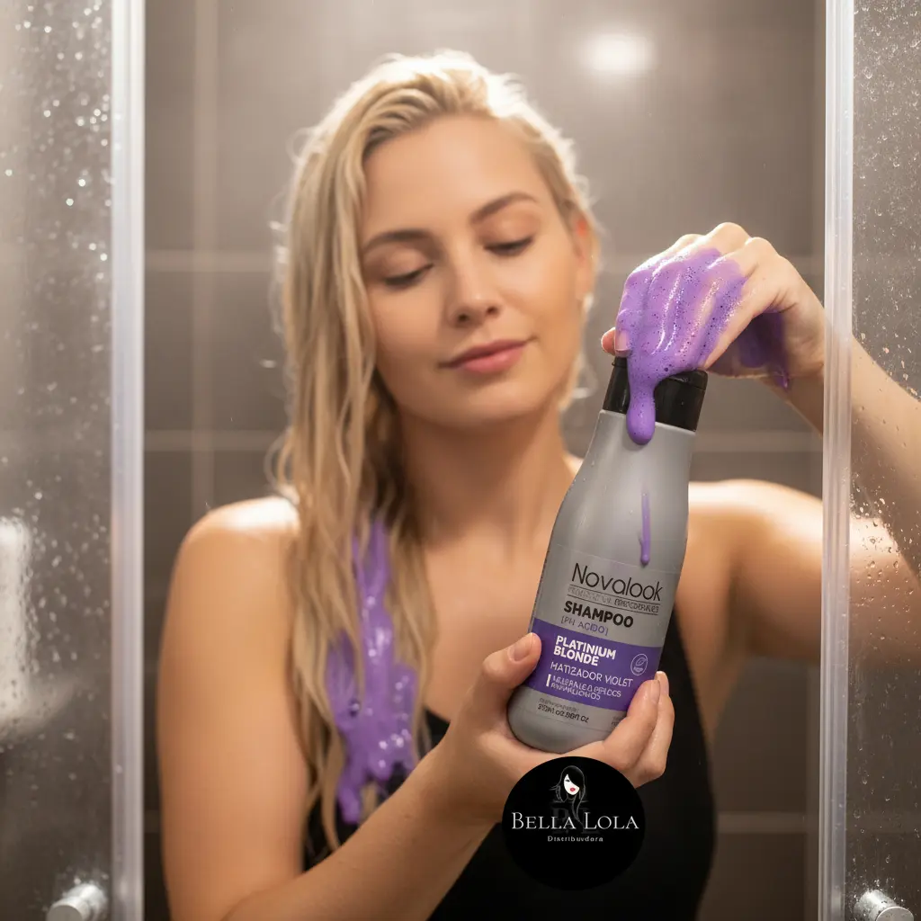 Imagen 2 de Shampoo Matizador Violet Novalook 800ml